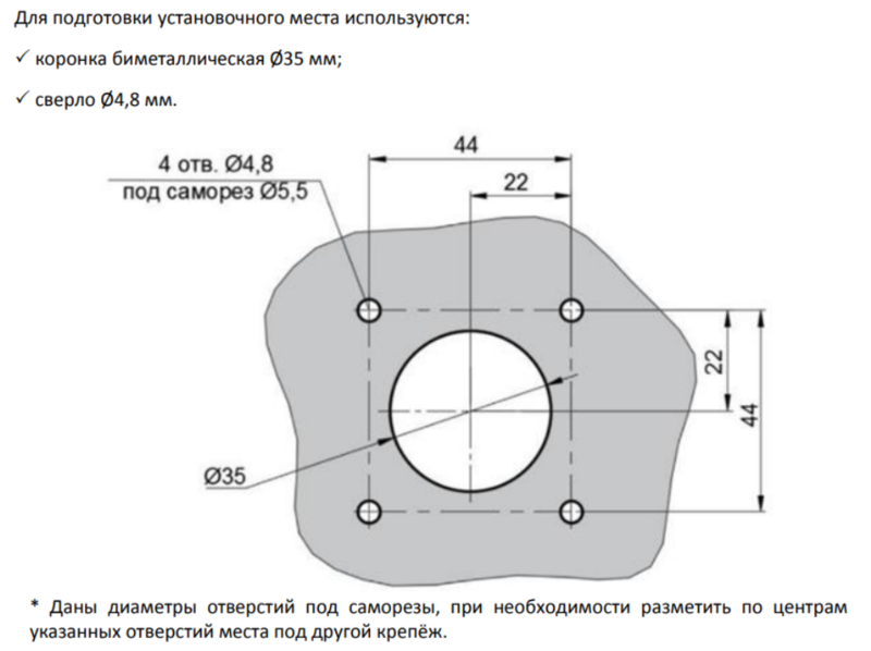 Файл:Присоединительные размеры TD-BLE прежнего образца.png